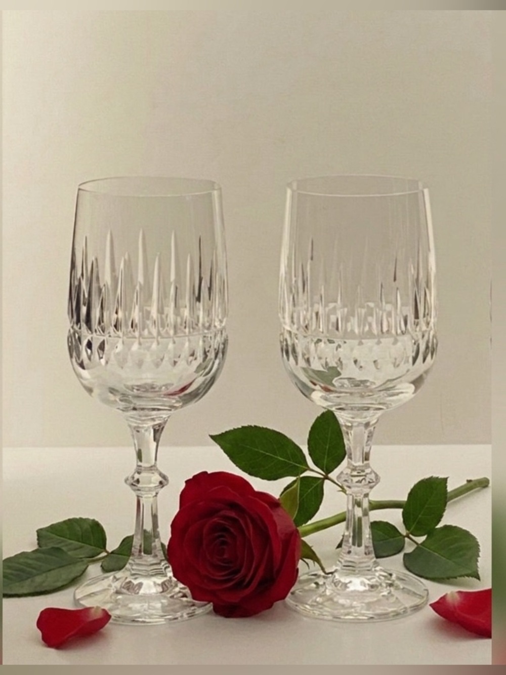 Set of 2 Vintage “Tango” SCHOTT-ZWIESEL Water Goblets prismatic cut crystal EUC